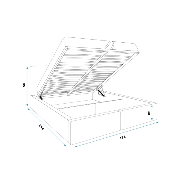 Interbeds Lit Rembourré Hilton Avec Rangement 160×200 En Blanc Cassé offre spéciale 5