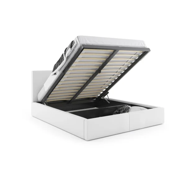 Interbeds Lit Rembourré Hilton Avec Rangement 160×200 En Blanc Cassé offre spéciale 6