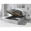 Interbeds Lit Rembourré Hilton Avec Rangement 160×200 En Gris Clair mode 11