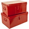 Meilleur Prix Garanti PIERRE HENRY Lot De 2 Coffres En Métal Habitat Rouge. 7