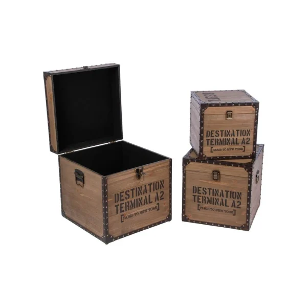 Atmosphera, Createur D’Interieur Lot De 3 Malles Carrées Broc Edition – Atmosphera marques de renommée 1