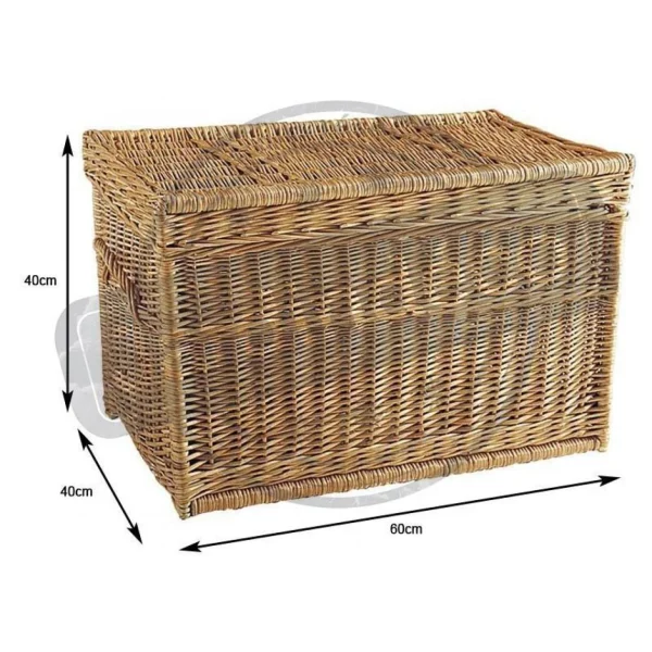 Aubry Gaspard Malle De Rangement En Osier Buff 60 X 40 X 40 Cm. livraison la plus rapide 3