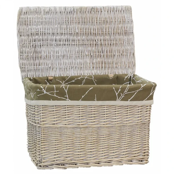 Aubry Gaspard Malle En Osier Et Doublure Florale. luxe soldes 5