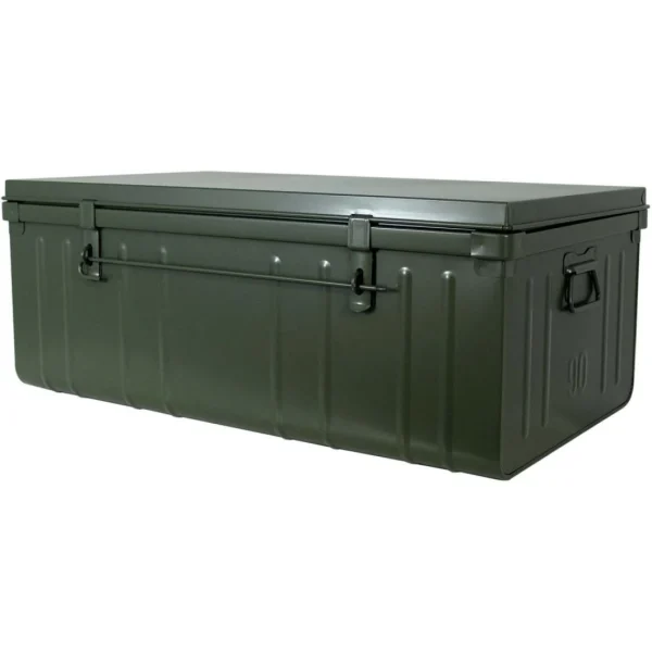 soldes pas cher PIERRE HENRY Malle Habitat En Acier 130 Litres Kaki. 1