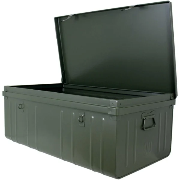 soldes pas cher PIERRE HENRY Malle Habitat En Acier 130 Litres Kaki. 4