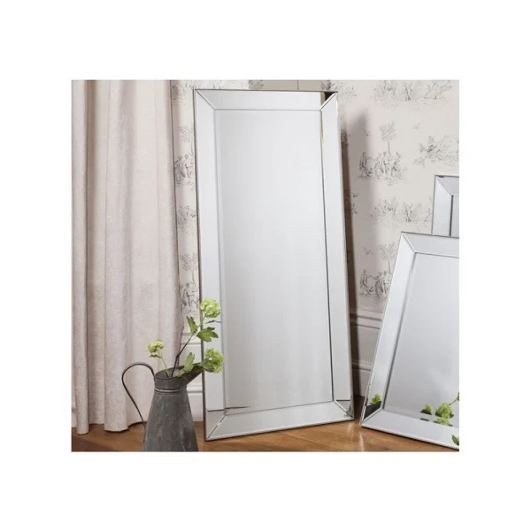 Vente-unique Miroir En Bois D’eucalyptus DARCY – L. 50 X H. 170 Cm – Argenté site officiel 4