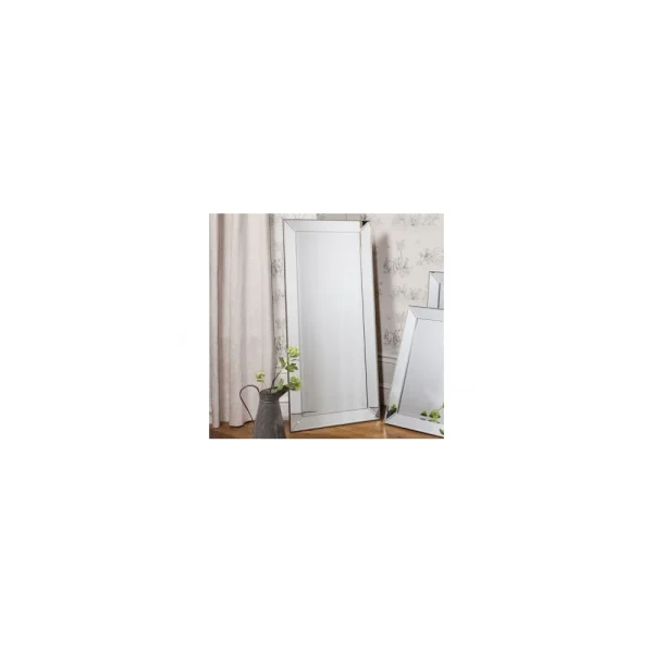 Vente-unique Miroir En Bois D’eucalyptus DARCY – L. 50 X H. 170 Cm – Argenté site officiel 1