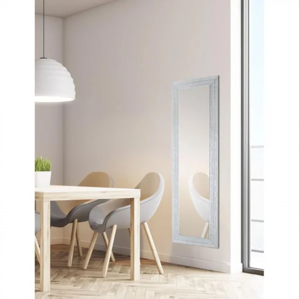 marque pas cher BUT Miroir 53×153 Cm PAVLA Blanc/Argent 6