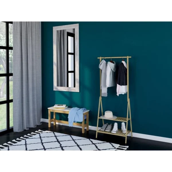 BUT Miroir Blanchi 74×157 Cm MALO 2 Bois Blanchi à prix d'occasion 3