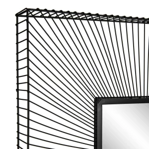 Neuve avec étiquette MACABANE Miroir Carré Métal Noir – TALYA 12