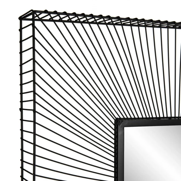 Neuve avec étiquette MACABANE Miroir Carré Métal Noir – TALYA 5