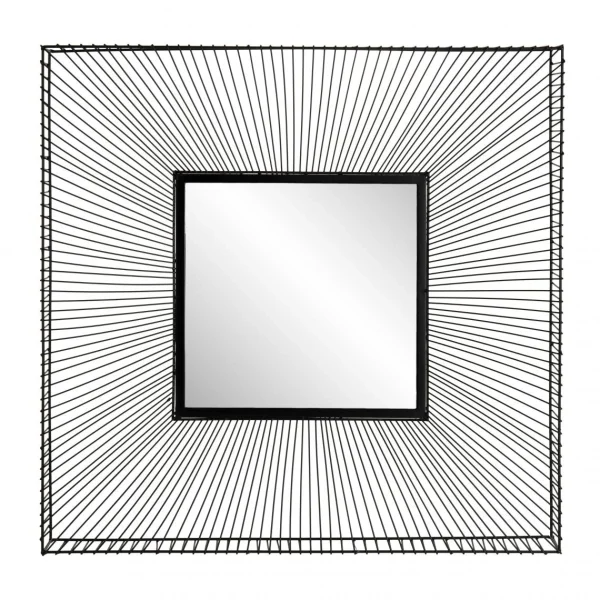 Neuve avec étiquette MACABANE Miroir Carré Métal Noir – TALYA 1