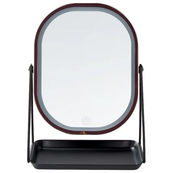 Beliani Miroir De Maquillage Avec LED 20 X 22 Cm Rose Doré DORDOGNE Meilleur Prix Garanti 1