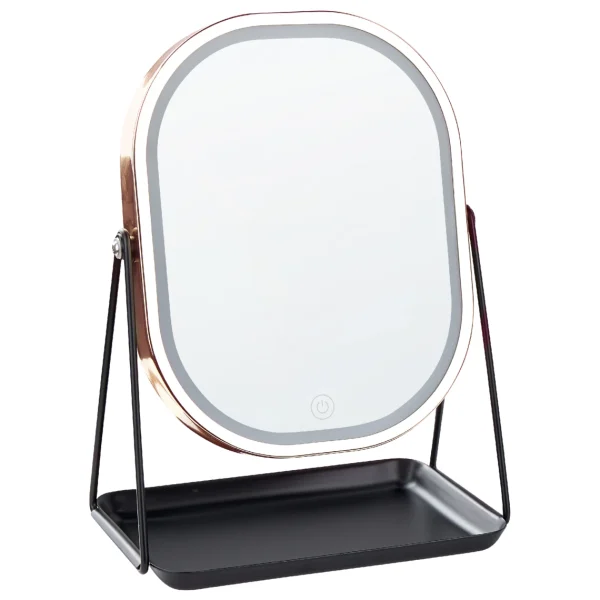 Beliani Miroir De Maquillage Avec LED 20 X 22 Cm Rose Doré DORDOGNE Meilleur Prix Garanti 5