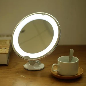 Justgreenbox Miroir De Maquillage Grossissant 10x Portable Avec Lumière LED – 4000… soldes luxe 15