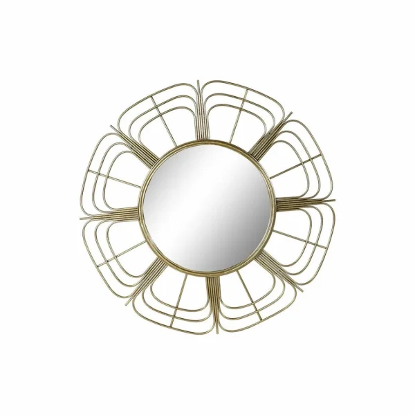 en vente Miroir DKD Home Decor Métal Doré (80 X 3 X 80 Cm) 1