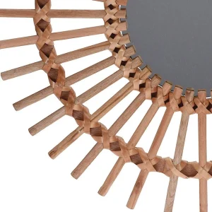 Other Miroir En Bois Boho Dans Un Cadre En Bois, Rond 50 Cm REMISE 10