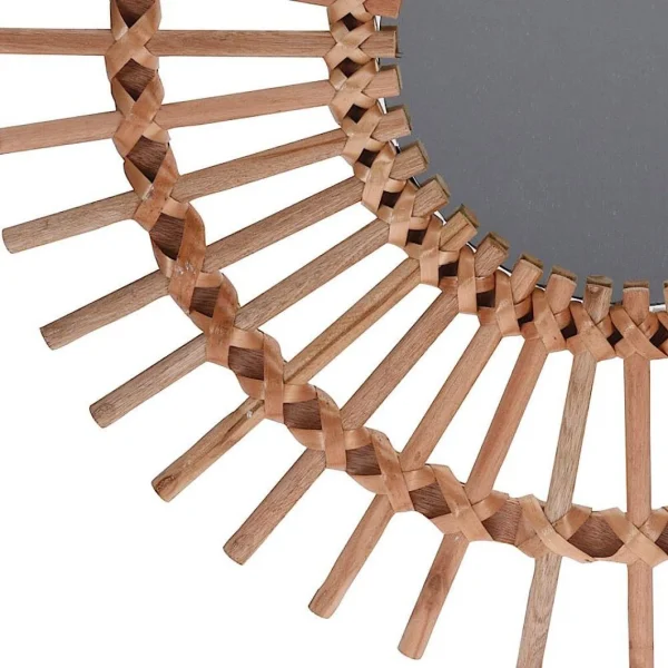 Other Miroir En Bois Boho Dans Un Cadre En Bois, Rond 50 Cm REMISE 4