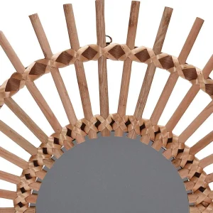 Other Miroir En Bois Boho Dans Un Cadre En Bois, Rond 50 Cm REMISE 12