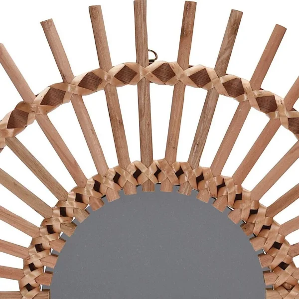 Other Miroir En Bois Boho Dans Un Cadre En Bois, Rond 50 Cm REMISE 5