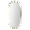 en ligne TOILINUX Miroir En Métal Ovale à Suspendre – Doré 16