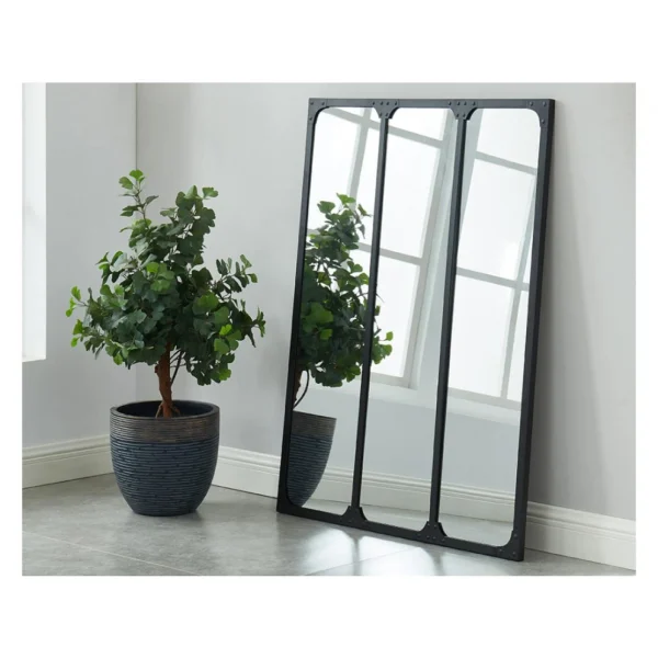 Vente-unique Miroir Fenêtre Atelier Style Industriel NORWICH – Fer – 3 Bandes – L…. le grand escompte 3