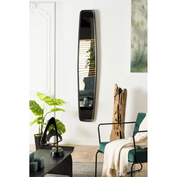 excellente qualité MACABANE Miroir JONAS Aluminium Noir 31 X 174 Cm 1