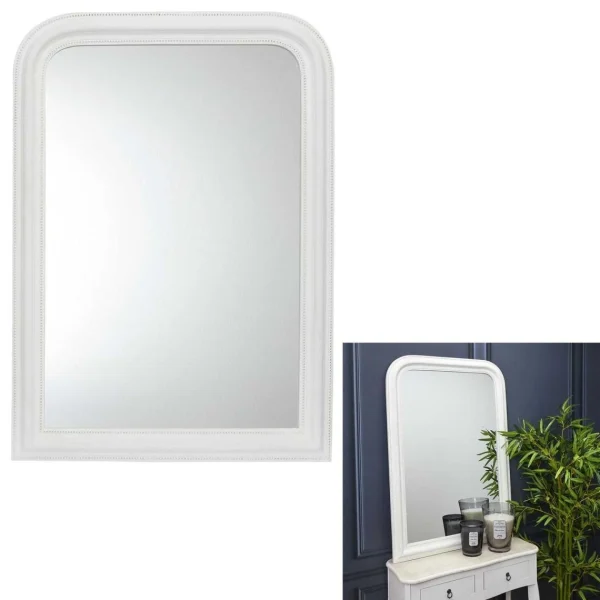 TOILINUX Miroir Moulures 73×104 Cm – Blanc magasin en ligne 4