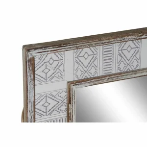 magasin en ligne france Miroir Mural DKD Home Decor Blanc Bois Toile (60 X 2.5 X 80 Cm) 7