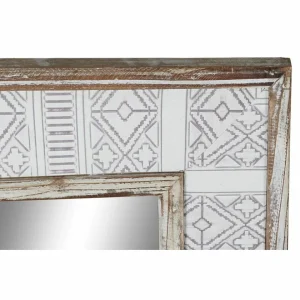 magasin en ligne france Miroir Mural DKD Home Decor Blanc Bois Toile (60 X 2.5 X 80 Cm) 9