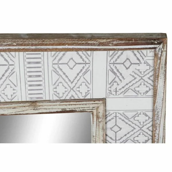 magasin en ligne france Miroir Mural DKD Home Decor Blanc Bois Toile (60 X 2.5 X 80 Cm) 4