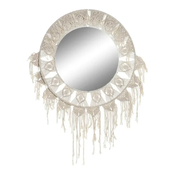 soldes magasin Miroir Mural DKD Home Decor Blanc Coton (75 X 2 X 75 Cm) 1