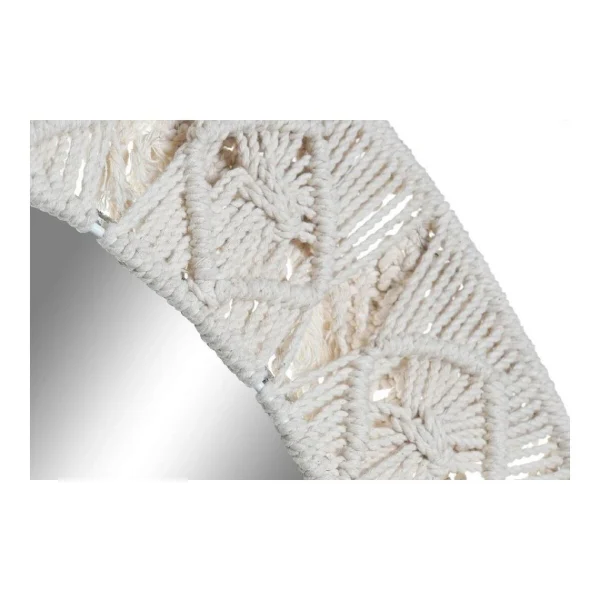 soldes magasin Miroir Mural DKD Home Decor Blanc Coton (75 X 2 X 75 Cm) 4