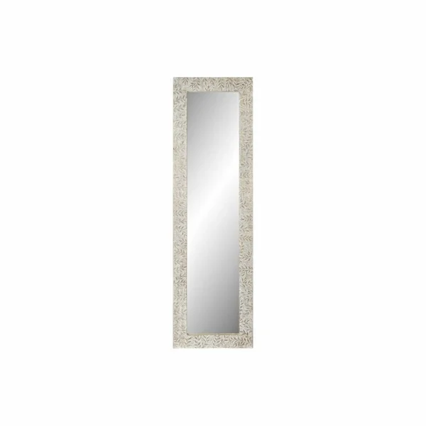 Miroir Mural DKD Home Decor Blanc Verre Bois De Manguier Bois MDF (44 … boutique en ligne 1