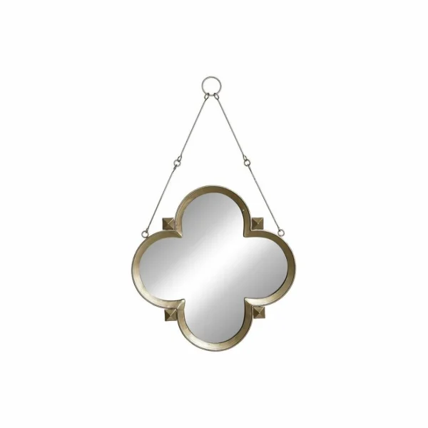 Miroir Mural DKD Home Decor Métal Verre Doré (40 X 3 X 40 Cm) Protections acheteurs 1