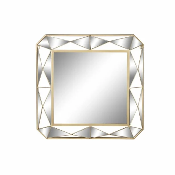 dernière tendance Miroir Mural DKD Home Decor Miroir Doré Métal (70 X 5,5 X 70 Cm) 1