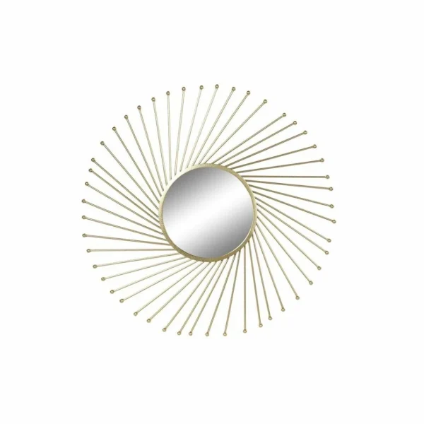 outlet soldes Miroir Mural DKD Home Decor Miroir Doré Métal (84 X 2,5 X 84 Cm) 1