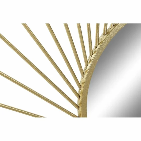 outlet soldes Miroir Mural DKD Home Decor Miroir Doré Métal (84 X 2,5 X 84 Cm) 4