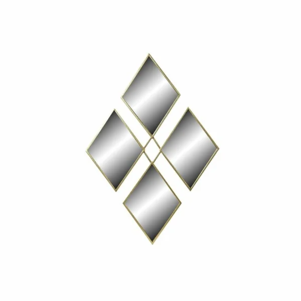 Vente Miroir Mural DKD Home Decor Miroir Doré Métal Losanges (63 X 2 X 90 … 1