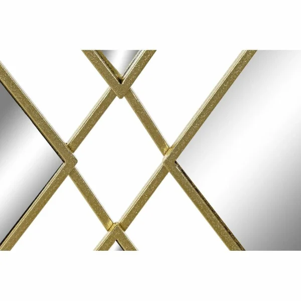 Vente Miroir Mural DKD Home Decor Miroir Doré Métal Losanges (63 X 2 X 90 … 3