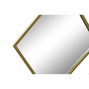 Vente Miroir Mural DKD Home Decor Miroir Doré Métal Losanges (63 X 2 X 90 … 9