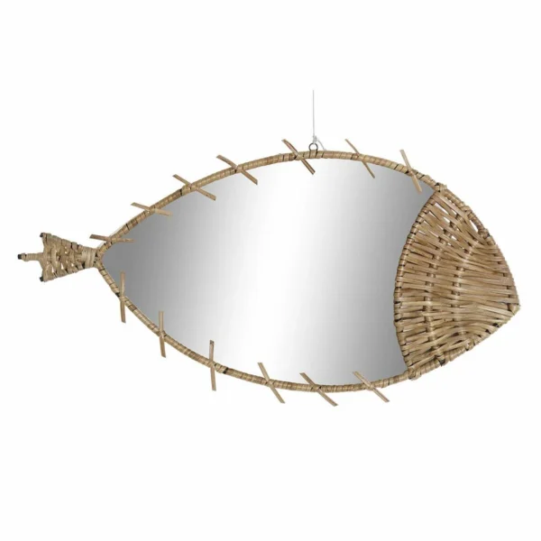 Miroir Mural DKD Home Decor Miroir Naturel Rotin Poisson (53 X 3 X 29 … Dernières Nouveautés 1