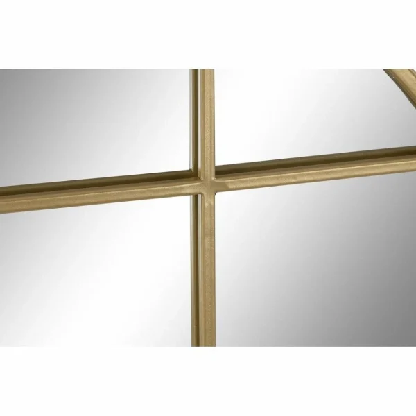 Miroir Mural DKD Home Decor Verre Doré Fenêtres Fer (60 X 2,5 X 60 C… marque pas cher 4