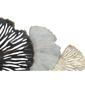 Miroir Mural DKD Home Decor Verre Noir Doré Métal Blanc Feuille D’un… économies garanties 9