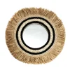 Paris Prix Miroir Mural En Paille Sauvage 58cm Beige & Noir Satisfait ou Remboursé 5