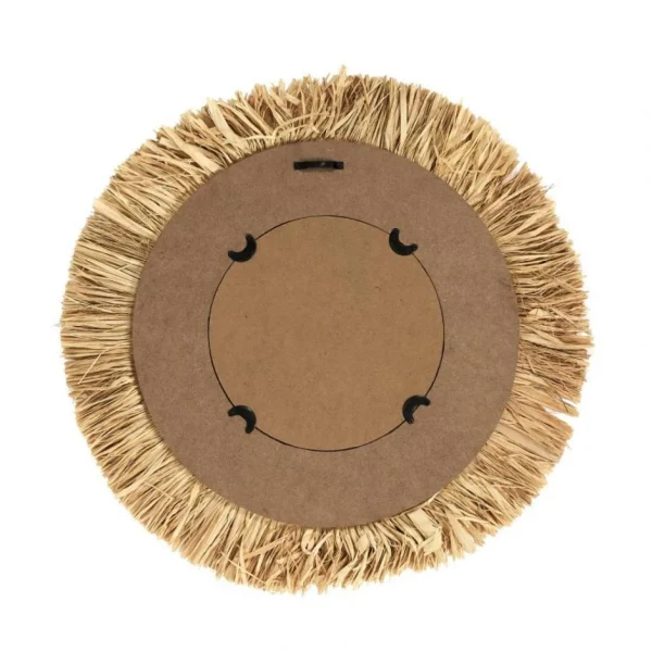 Paris Prix Miroir Mural En Paille Sauvage 58cm Beige & Noir Satisfait ou Remboursé 3