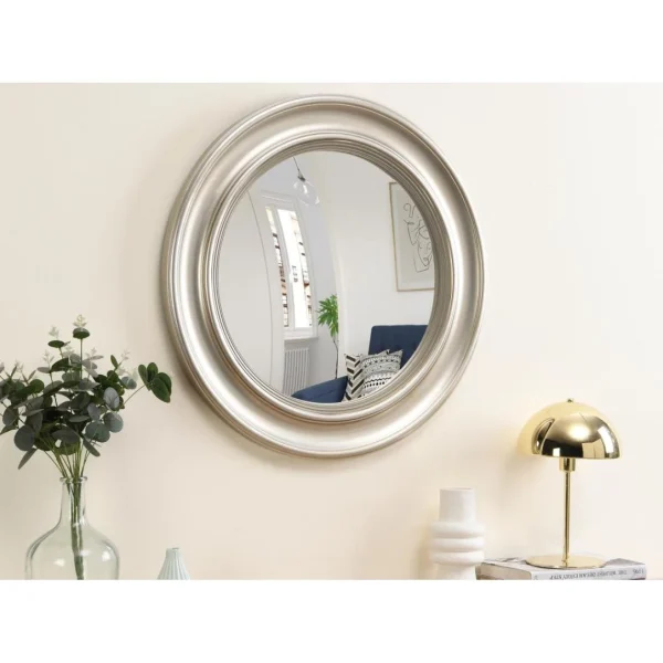 Vente-unique Miroir Sorcière En Bois De Paulownia – D. 66 Cm – Champagne – FRANKLI… bas prix 1