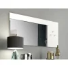 Vente-unique Miroir Mural Avec 3 Patères – L. 120 X H. 60 – Blanc – NIKLOS mode 17