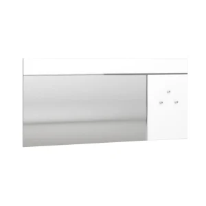 Vente-unique Miroir Mural Avec 3 Patères – L. 120 X H. 60 – Blanc – NIKLOS mode 11