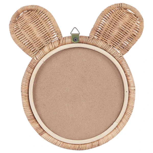 Beliani Miroir Mural Ours En Rotin Naturel ø 20 Cm ASHANTI Achat 4